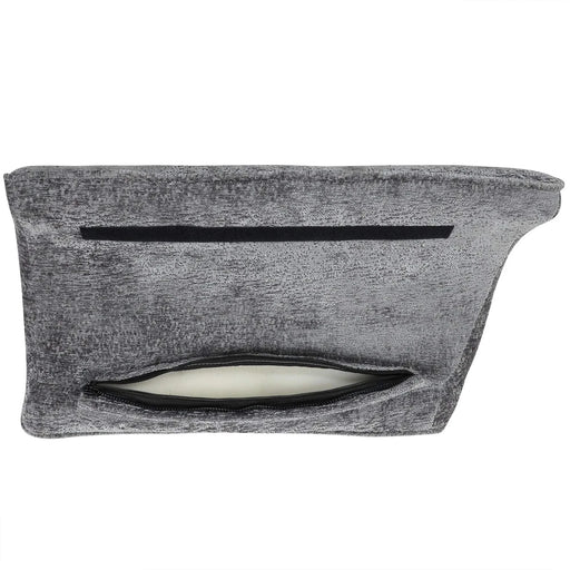 Convertible Futon Sofa Bed with Adjustable Backrest, Reversible Chaise Lounge, and Removable Armrest Pillows, Gray Chenille, 94.1' Default -DTYStore