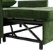 Convertible Loveseat Sofa Bed with Adjustable Backrest, USB Ports, Phone Holder, Side Pockets, Green Chenille, 56.9' Default -DTYStore