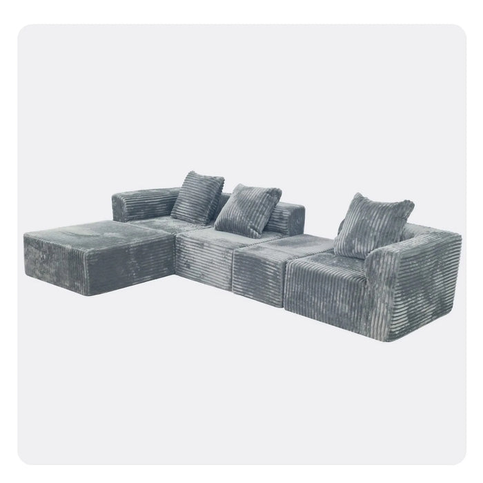 Convertible Modular Sectional Sofa Set Compression Sofa Default -DTYStore