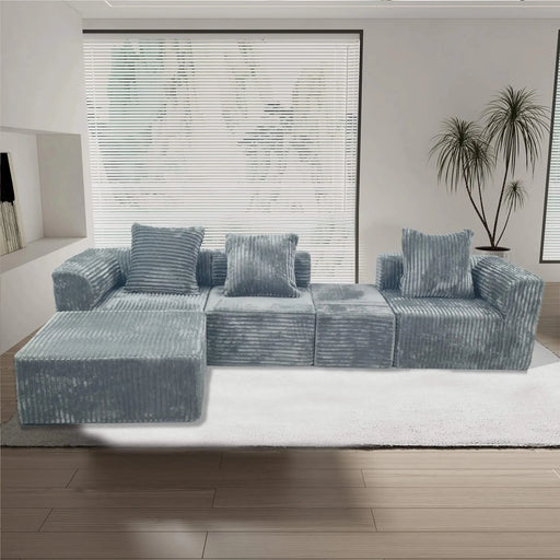 Convertible Modular Sectional Sofa Set Compression Sofa Default -DTYStore