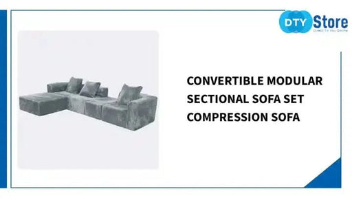 Convertible Modular Sectional Sofa Set Compression Sofa Default -DTYStore