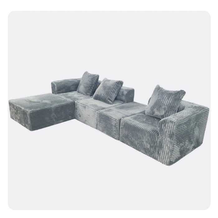 Convertible Modular Sectional Sofa Set Compression Sofa Default -DTYStore
