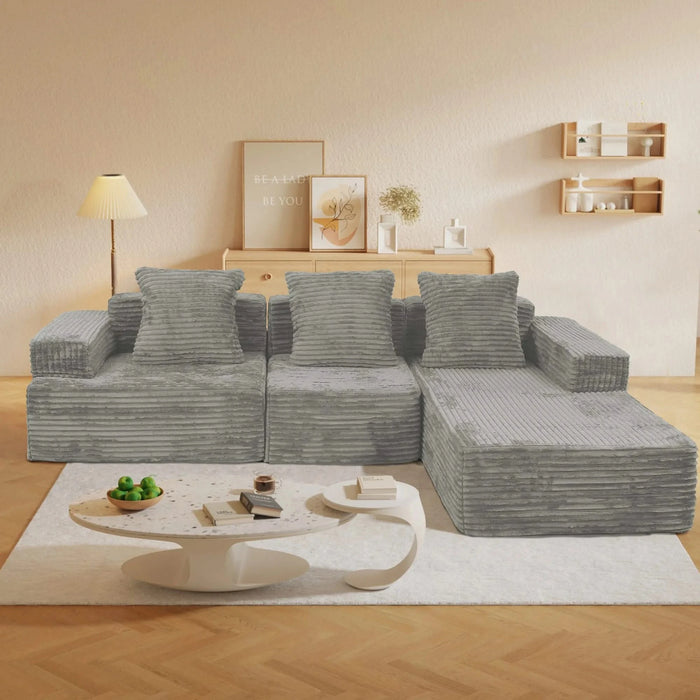 Convertible Modular Sectional Sofa Set Popular Compression Sofa Default -DTYStore