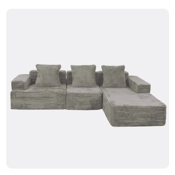 Convertible Modular Sectional Sofa Set Popular Compression Sofa Default -DTYStore