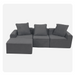 Convertible Modular Sectional Sofa Set Popular Microfiber Fabric Compression Sofa Default -DTYStore