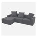 Convertible Modular Sectional Sofa Set Popular Microfiber Fabric Compression Sofa Default -DTYStore