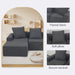 Convertible Modular Sectional Sofa Set Popular Microfiber Fabric Compression Sofa Default -DTYStore