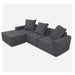 Convertible Modular Sectional Sofa Set Popular Microfiber Fabric Compression Sofa Default -DTYStore