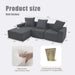 Convertible Modular Sectional Sofa Set Popular Microfiber Fabric Compression Sofa Default -DTYStore