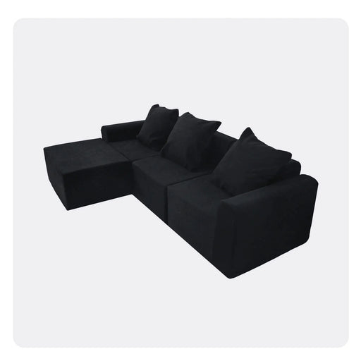 Convertible Modular Sectional Sofa Set Popular Microfiber Fabric Compression Sofa Default -DTYStore