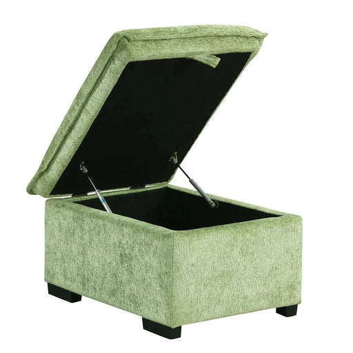 Convertible Sofa Bed Sectional Sofa Sleeper with Storage Ottoman, Green Chenille, 82.67 inches Default -DTYStore