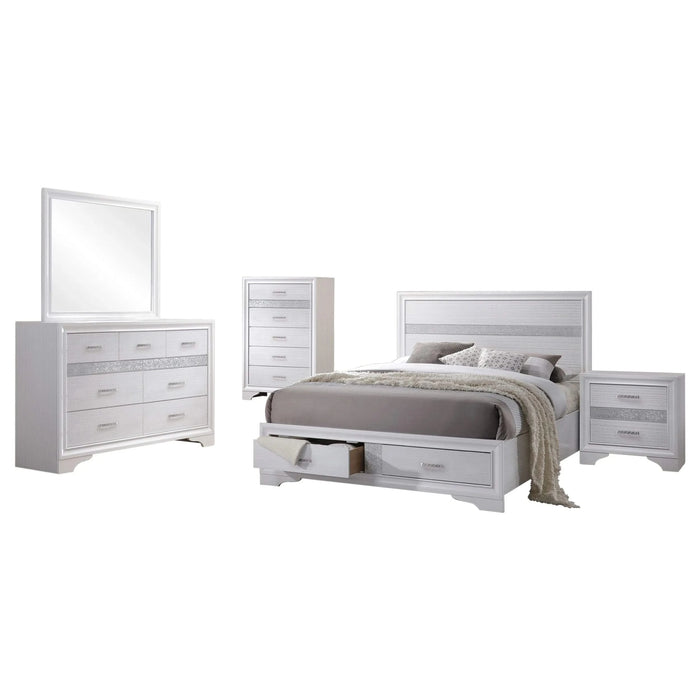 Corbin White 5-piece California King Bedroom Set Default -DTYStore