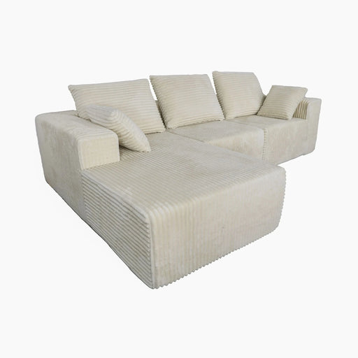 Corner combination sofa, sectional sofa ,couch sofa,sofa bed, made of high-density sponge and soft plush fabric, with multiple combinations available(beige) Default -DTYStore