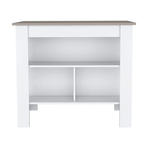 Cortes Kitchen Island 2-Tier Shelf 40' Width and large Work Top Default -DTYStore