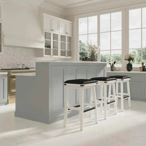 Cortez Bonded Leather Stool, 24" Counter Height or 30" Bar Height -DTYStore