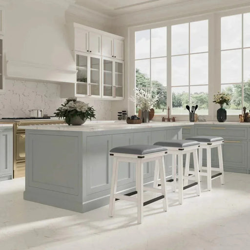 Cortez Bonded Leather Stool, 24" Counter Height or 30" Bar Height -DTYStore