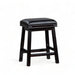 Cortez Bonded Leather Stool, 24" Counter Height or 30" Bar Height 24" Counter Height Light Espresso Black Leather -DTYStore