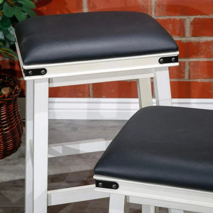 Cortez Bonded Leather Stool, 24" Counter Height or 30" Bar Height -DTYStore