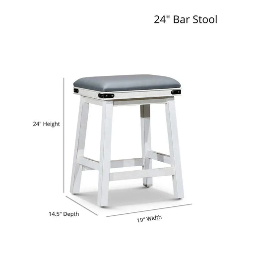 Cortez Bonded Leather Stool, 24" Counter Height or 30" Bar Height -DTYStore