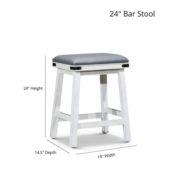 Cortez Bonded Leather Stool, 24" Counter Height or 30" Bar Height -DTYStore