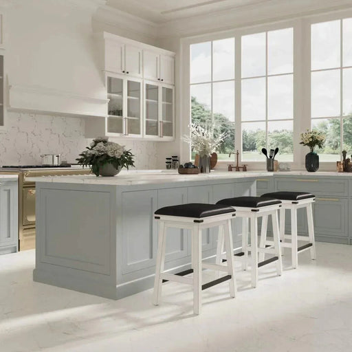 Cortez Bonded Leather Stool, 24" Counter Height or 30" Bar Height -DTYStore