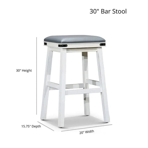 Cortez Bonded Leather Stool, 24" Counter Height or 30" Bar Height -DTYStore