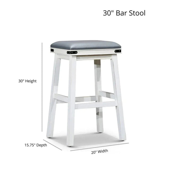 Cortez Bonded Leather Stool, 24" Counter Height or 30" Bar Height -DTYStore