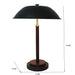 Cosmiclume Black Umbrella Shaped Table Lamp - Walnut Finish - Bronze - 110V Default -DTYStore
