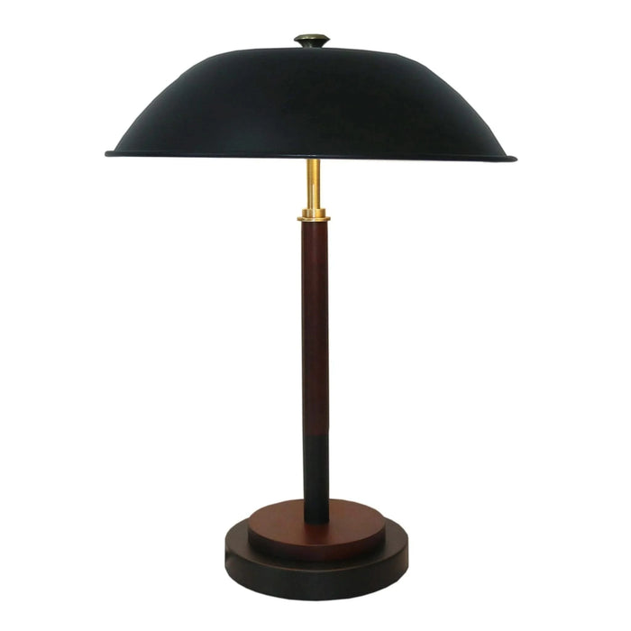 Cosmiclume Black Umbrella Shaped Table Lamp - Walnut Finish - Bronze - 110V Default -DTYStore