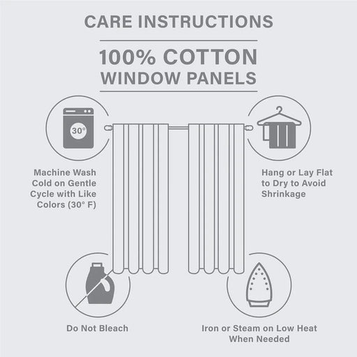 Cotton Oversized Ruffle Curtain Panel White 50x84' Default -DTYStore