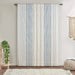 Cotton Printed Curtain Panel with Chenille Stripe and Lining 50x108' Default -DTYStore