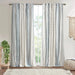 Cotton Printed Curtain Panel with Chenille Stripe and Lining 50x108' - DTY Store