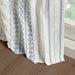 Cotton Printed Curtain Panel with Chenille Stripe and Lining 50x108' Default -DTYStore