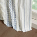 Cotton Printed Curtain Panel with Chenille Stripe and Lining 50x108' - DTY Store