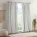Cotton Printed Curtain Panel with Chenille Stripe and Lining 50x108' - DTY Store