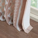Cotton Printed Curtain Panel with Chenille Stripe and Lining Blush 50x84' Default -DTYStore
