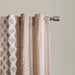Cotton Printed Curtain Panel with Chenille Stripe and Lining Blush 50x84' Default -DTYStore