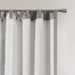 Cotton Printed Curtain Panel with Chenille Stripe and Lining Gray 50x84' Default -DTYStore