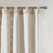 Cotton Printed Curtain Panel with Chenille Stripe and Lining Ivory 50x84' - DTY Store