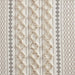 Cotton Printed Curtain Panel with Chenille Stripe and Lining Ivory 50x84' Default -DTYStore