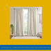 Cotton Printed Curtain Panel with Chenille Stripe and Lining Ivory 50x84' Curtains, searchfilter_Window, Window, Window Shades| DTY Store