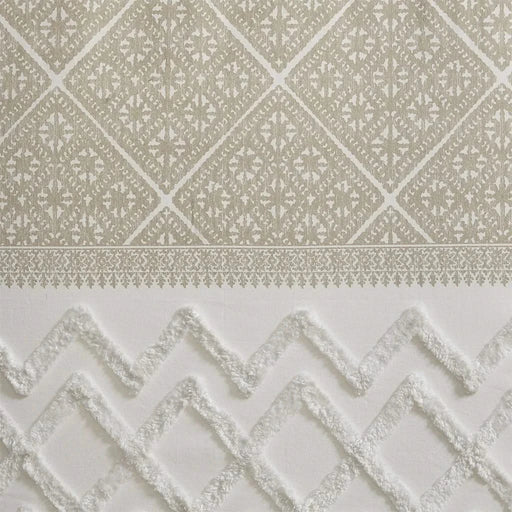 Cotton Printed Curtain Panel with Chenille detail and Lining(Only 1 Pc Panel) Default -DTYStore