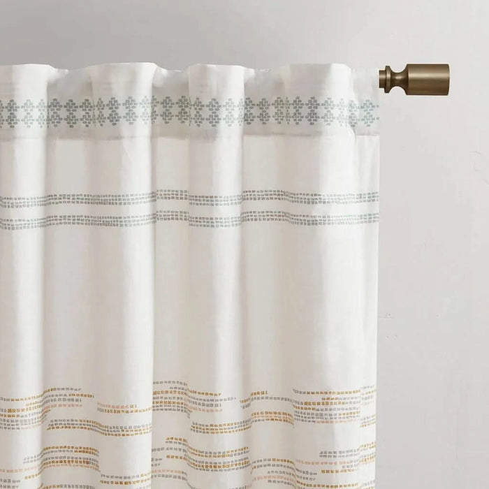 Cotton Printed Curtain Panel with tassel trim and Lining(Only 1 Pc Panel) Default -DTYStore