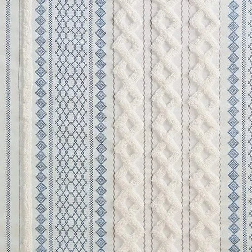 Cotton Printed Shower Curtain with Chenille Default -DTYStore