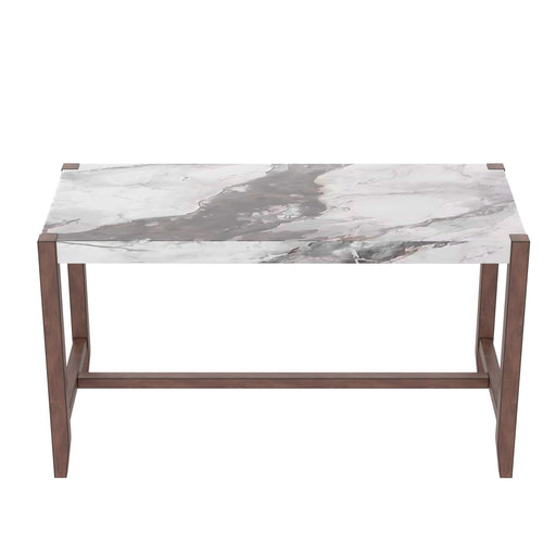 Counter Height Bar Table, 47.5 in Faux Marble Dining Table for Kitchen, Living Room, or Balcony Default -DTYStore
