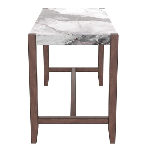 Counter Height Bar Table, 47.5 in Faux Marble Dining Table for Kitchen, Living Room, or Balcony Default -DTYStore