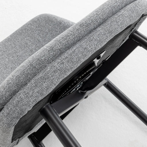 Counter Height Swivel Bar Stools Set of 2, 360° Swivel Upholstered Barstools with Back and Metal Legs, 25.6' Seat Height,Counter Stools for Kitchen Island and Pub,Linen Cloth,Grey Default -DTYStore