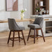 Counter Height Swivel Barstools Set of 2 with 26'' H Seat Height, Upholstered Fabric in Gray Default -DTYStore