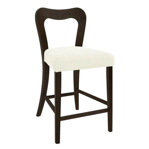 Counter Stool Without Arm(dark brown+beige) Set of 2 Default -DTYStore