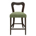 Counter Stool Without Arm(dark brown+green) Set of 2 Default -DTYStore
